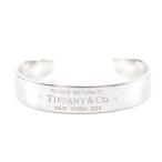  превосходный товар *TIFFANY&amp;Co. Tiffany Retun to Tiffany AG925 бриллиант RTT narrow кафф браслет серебряный S размер масса 32.43g