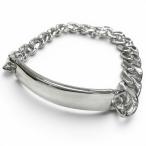  прекрасный товар VTIFFANY&amp;Co. Tiffany Vintage 925 плоский цепь ID браслет серебряный Италия производства масса 40.1g мужской аксессуары 