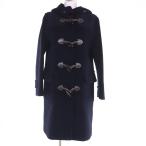 極美品☆OLD ENGLAND オールドイングランド 570-50505011 ウール100％ Joshua Ellis社製生地 ダッフルコート ネイビー 36 正規品