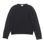 美品★CELINE セリーヌ 2A528981E カシミヤ100％ 無地 クルーネック 長袖 ニット セーター ブラック S 英国製 正規品 メンズ