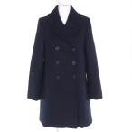 極美品△WEEKEND MaxMara ウィークエンドマックスマーラ 508604730 イカリボタン ウール ダブルコート ピーコート ネイビー 38 正規品