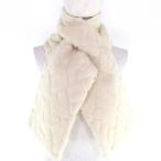 極美品☆FENDI フェンディ FXT438 キャメル ウール カシミヤ100％ ロゴ ニット マフラー アイボリー 袋付 イタリア製 正規品 レディース