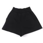 極美品☆PRADA プラダ 2022年製 132383 コットン トライアングルロゴ ショートパンツ ブラック M イタリア製 正規品 レディース