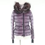 美品★MONCLER GRENOBLE モンクレール グルノーブル ARMOTECH シルバーフォックス・ロゴパッチ付 ZIP UP ダウンジャケット パープル 1