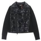 未使用品▼MONCLER GRENOBLE モンクレール グルノーブル ロゴワッペン付き ダブルライダース ダウンジャケット ブラック M メンズ