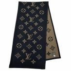  прекрасный товар *LOUIS VUITTON Louis Vuitton кашемир шерсть монограмма покрывало черный Brown Scotland производства стандартный товар женский 