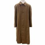  прекрасный товар VAquascutum Aquascutum чистый кашемир 100% длинный длина пальто с отложным воротником Brown 38 Англия производства мужской бизнес *