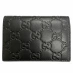 превосходный товар ^GUCCI Gucci 850176 GG эмблема футляр для карточек кожа Guccisima складывающийся пополам чехол для пропуска футляр для визитных карточек черный Италия производства мужской 