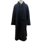  превосходный товар VCULLNIkruni25AW 25-AW-027 шерсть 100% с логотипом кнопка дизайн длинный длина пальто с отложным воротником черный 1 стандартный товар мужской 