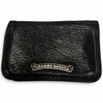  хорошая вещь VCHROME HEARTS Chrome Hearts CARD CASE кожа 925 резиновая втулка имеется прокрутить этикетка складывающийся пополам футляр для визитных карточек чехол для пропуска футляр для карточек 