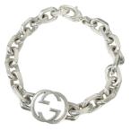  хорошая вещь *GUCCI Gucci 627068 AG925 Inter locking G цепь браслет серебряный 19 Италия производства масса 50g мужской коробка * сумка для хранения имеется 