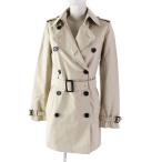 【ドンドン見直し】未使用品 BURBERRY LONDON バーバリーロンドン 4047042 ダブルトレンチコート ベージュ 裏ノバチェック柄 36 正規品