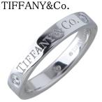 ティファニー ダイヤ リング フラットバンド 3PD 5号 幅3.0mm PT950 新品仕上げ済 TIFFANY【21691】