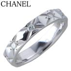 シャネル ダイヤ リング マトラッセ ミディアム フルダイヤ 9PD #47 幅3.3mm 750WG 新品仕上げ済 CHANEL【24643】