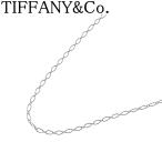  Tiffany овальный ссылка цепь длинный колье 76cm AU750WG новый товар с отделкой TIFFANY[24894]