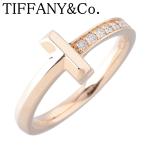 ティファニー ダイヤ リング Tワン ナロー 約8号 Au750PG 箱 ショップカード(2024年) 新品仕上げ済 TIFFANY【25202】