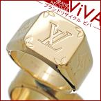 ルイ・ヴィトン メンズ モノグラム シグネット リング 指輪 M80191 ゴールド Lサイズ 21号