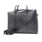  Christian Dior Ran go бриллиант портфель сумка на плечо PVC кожа черный [ б/у ]