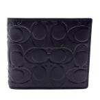 ショッピングコーチ 財布 コーチ 財布 COACH メンズ 新作 新品 二つ折り財布 コインケース付き シグネチャー カーフ レザー CX139 QB/BK【コーチ紙袋付き 直営店同様 ギフト包装無料】