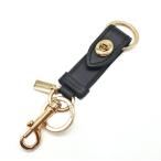 コーチ COACH キーリング キーホルダー 新作 新品 レザー ターンロック バッグチャーム 39865 GDBLK【コーチ紙袋付き ギフト包装無料】