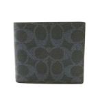 ショッピングコーチ 財布 コーチ 財布 COACH メンズ 二つ折り財布 コインケース付き 新作 新品 シグネチャー CY406 QBN2V デニムネイビー【コーチ紙袋付き ギフト包装無料】