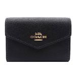  Coach футляр для карточек COACH футляр для визитных карточек новый продукт новый товар Cross серый n кожа CH-487 IMBLK черный [ Coach магазин пакет имеется подарок упаковка бесплатный ]