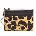 COACHコーチ財布 新作 新品 パスケース コインケース キーリング 定期 小銭入れ レオパード プリント ペブルレザー CBL75 IMXAC【コーチ紙袋付 ギフト包装無料】