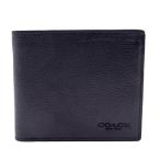 ショッピングコーチ 財布 COACH コーチ 財布メンズ 新作 新品 カーフ レザー 二つ折り財布 パスケース付き CR911 BLK COACH ブランド サイフ【コーチ紙袋付き ラッピング済み】