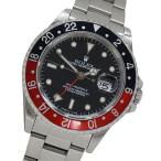 ロレックス ROLEX GMTマスターII 16710 W番 時計 メンズ ブランド デイト 自動巻き AT ステンレス SS シルバー ブラック レッド 磨き済み