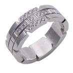 カルティエ Cartier リング レディース ブランド 指輪 750WG 1モチーフ ダイヤモンド タンクフランセーズ ホワイトゴールド #48 約8号