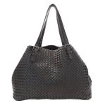 ボッテガ・ヴェネタ BOTTEGAVENETA バッグ レディース ブランド トートバッグ イントレチャート レザー ブラック 大きめ 大容量 編み込み