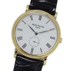 パテックフィリップ PATEK PHILIPPE カラトラバ 5119J-001 時計 メンズ ブランド スモールセコンド 手巻き 750YG レザー 裏スケ 磨き済み