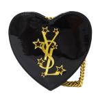 イヴ・サンローラン YVES SAINT LAURENT バッグ レディース ブランド  ショルダーバッグ  エナメル ブラック ゴールド ゴールド金具