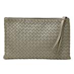 ボッテガ・ヴェネタ BOTTEGAVENETA ポーチ レディース ブランド イントレチャート レザー ゴールド シャンパンゴールド クラッチバッグ