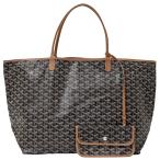 ゴヤール GOYARD バッグ メンズ ブランド トートバッグ コーティングキャンバス サンルイGM ブラック ブラウン 美品 ポーチ付き 大容量