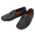 グッチ GUCCI 靴 メンズ ブランド ドライビングシューズ インターロッキングG レザー ブラック 730148 サイズ9 約28cm 黒 おしゃれ