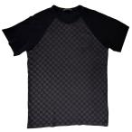 ルイ・ヴィトン LOUIS VUITTON Tシャツ ダミエ メンズ ブランド 半袖Tシャツ コットン ブラック ブラウン M エベヌ シンプル おしゃれ