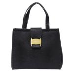 フェラガモ Ferragamo バッグ レディース ブランド ハンドバッグ トートバッグ ヴァラ 型押しレザー ブラック 黒 おしゃれ