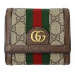 グッチ GUCCI 財布 レディース メンズ ブランド 二つ折り財布 オフィディア GGスプリーム ベージュ ブラウン 598662 ミニ財布