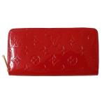 ルイ・ヴィトン LOUIS VUITTON 財布 モノグラム ヴェルニ レディース ブランド 長財布 ジッピー ウォレット スリーズ M90200 レッド 赤