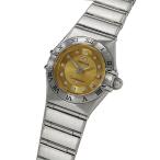 オメガ OMEGA 1564.65 コンステレーション シンディクロフォード 時計 レディース ブランド 12P ダイヤ クオーツ SS オレンジ 磨き済み