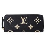 ルイ・ヴィトン LOUIS VUITTON 財布 バイカラー モノグラム アンプラント レディース ブランド 長財布 ポルトフォイユ クレマンス ノワール