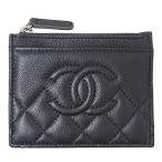 シャネル CHANEL 財布 マトラッセ レディース ブランド フラグメントケース コインケース カードケース キャビアスキン グレー