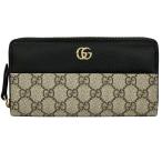 グッチ GUCCI 財布 レディース メンズ ブランド プチマーモント 長財布 GGスプリーム ブラウン ブラック 456117 ラウンドファスナー