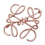 ショッピングLOEWE ロエベ LOEWE ブローチ レディース ブランド アナグラム ピンクゴールド おしゃれ 大ぶり 大きめ 箱付き