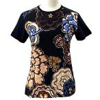  Louis * Vuitton LOUIS VUITTON футболка женский бренд короткий рукав футболка хлопок темно-синий многоцветный S цветочный принт цветок весна лето ...