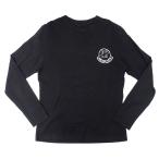 モンクレール MONCLER Tシャツ レディース メンズ ブランド 長袖Ｔシャツ カットソー コットン ブラック 黒 おしゃれ ロゴ
