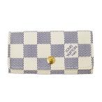 ルイ・ヴィトン LOUIS VUITTON キーケース ダミエ アズール レディース ブランド 4連キーケース ミュルティクレ 4 ホワイト 小さめ