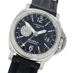 パネライ PANERAI ルミノール GMT PAM00088 時計 メンズ ブランド デイト 自動巻き AT ステンレス SS ラバー シルバー ブラック 磨き済み