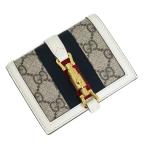 （新品・未使用品）グッチ GUCCI ジャッキー 1961 二つ折り財布 GGスプリームキャンバス レザー ベージュ ホワイト 白 ゴールド金具 645536 箱付